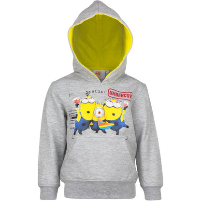 Minions Kinder Kapuzenpullover mit Motiv UNDERCOVER Grau | Fashion Königin