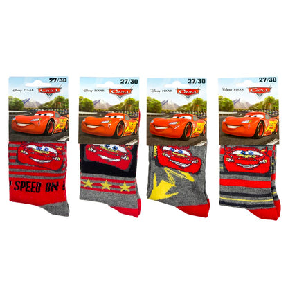 Cars Socken Kindersocken Motiv Rot Grau Schwarz | Fashion Königin