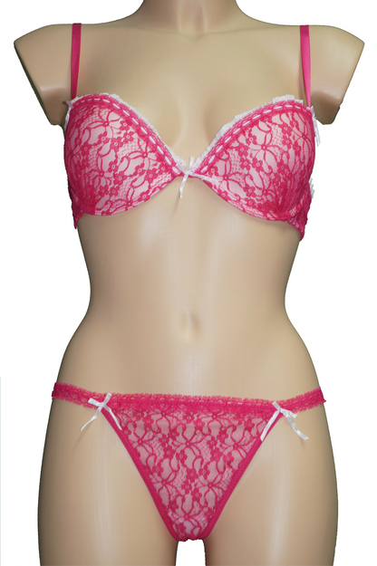 String Tanga Spitze Rosa | Fashion Königin